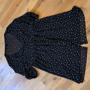 Torrid Chiffon Sheer Hearts Shirt Dress Size 1